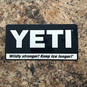 Yeti Sticker Decal Black & White